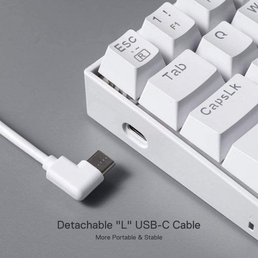 Redragon Dragonborn K630 Teclado Mecánico Gaming RGB Blanco Switch Brown Layout USA