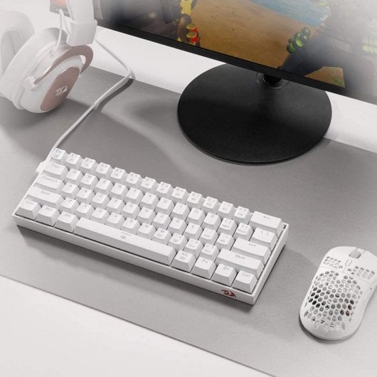 Redragon Dragonborn K630 Teclado Mecánico Gaming RGB Blanco Switch Brown Layout USA