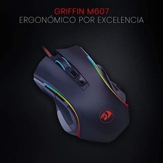 Souris de jeu Redragon M607 Griffin RGB 7200 DPI noir