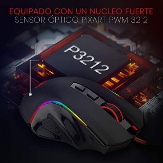 Souris de jeu Redragon M607 Griffin RGB 7200 DPI noir