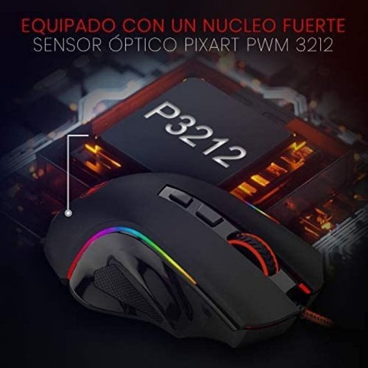 Mouse da gioco Redragon M607 Griffin RGB 7200 DPI Nero