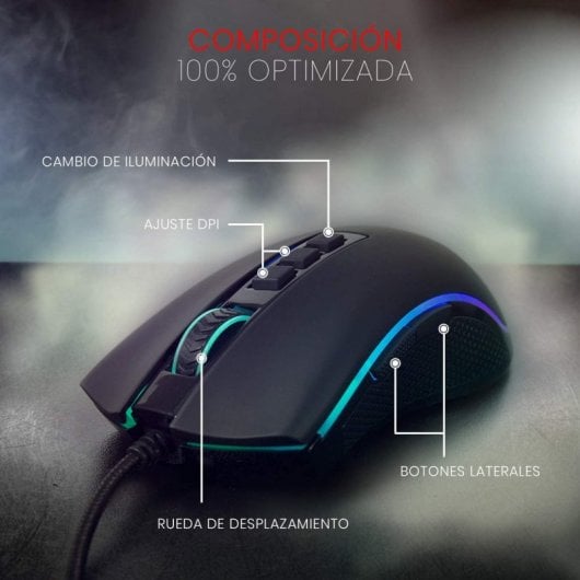 Redragon M711-FPS Cobra RGB Ratón Gaming 24000 DPI Negro