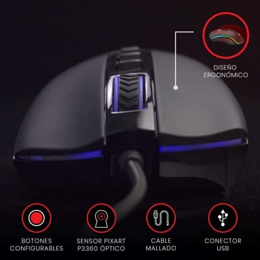 Redragon M711-FPS Cobra RGB Ratón Gaming 24000 DPI Negro