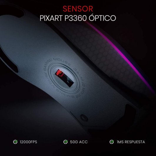 Mouse da gioco Redragon M711-FPS Cobra RGB 24000 DPI Nero