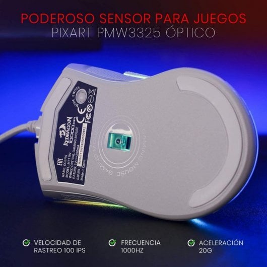 Redragon M711 Cobra White RGB Rato Gaming 10000 DPI Branco