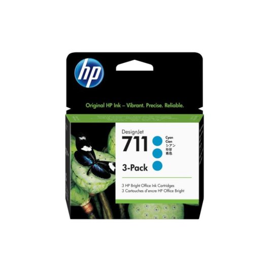 Cartuccia per Stampanti HP 711 Cyan Pack 3 Unità