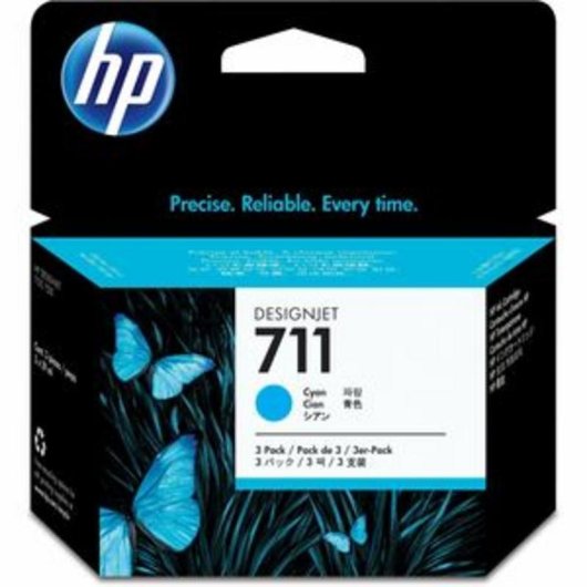 Cartuccia per Stampanti HP 711 Cyan Pack 3 Unità