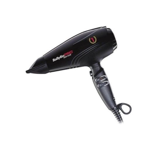 Professioneller Ionen Föhn BaByliss Pro BAB7000IE 2200W 6 Temperaturstufen 6 Geschwindigkeiten mit Diffusor Schwarz