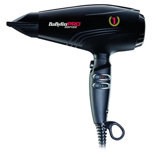 Professioneller Ionen Föhn BaByliss Pro BAB7000IE 2200W 6 Temperaturstufen 6 Geschwindigkeiten mit Diffusor Schwarz