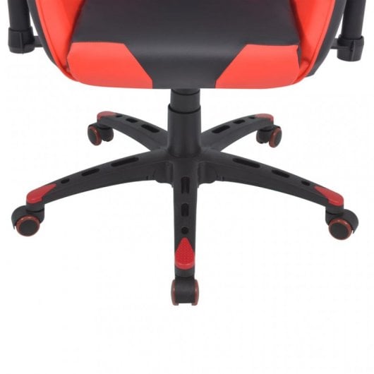 VidaXL Cadeira Racing Reclinável de Escritório em Couro Artificial Vermelha