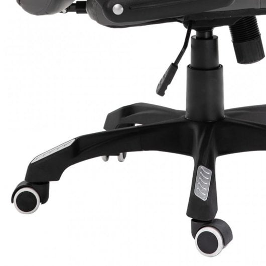 VidaXL Silla de Oficina de Cuero Sintético Gris Antracita