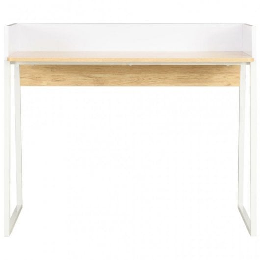 Bureau VidaXL 90x60x88cm Chêne/Blanc