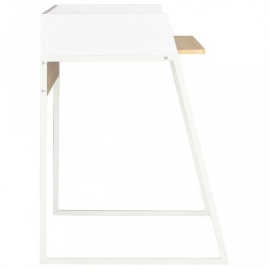 Bureau VidaXL 90x60x88cm Chêne/Blanc