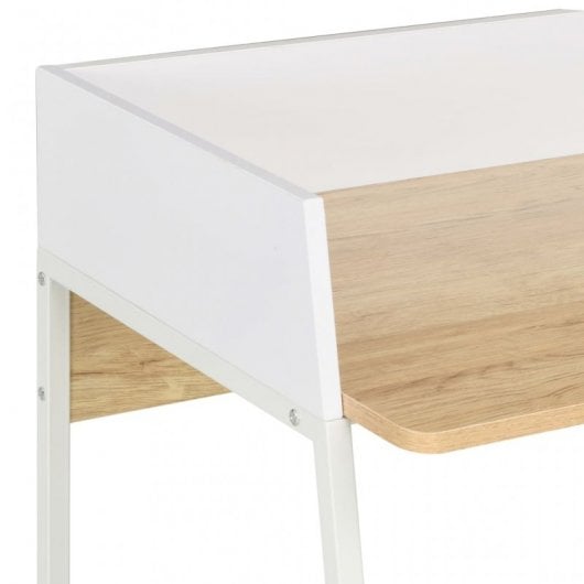 Bureau VidaXL 90x60x88cm Chêne/Blanc