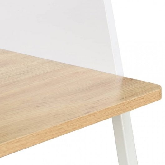Bureau VidaXL 90x60x88cm Chêne/Blanc