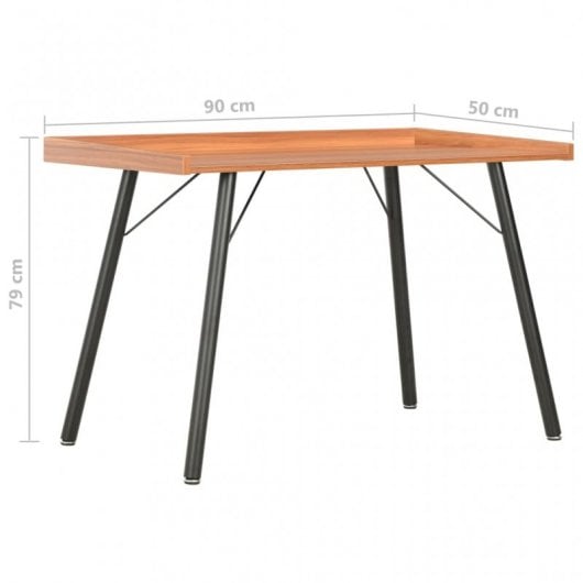 Bureau VidaXL 90x50x79cm Marron