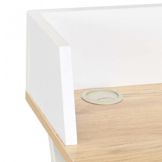 Scrivania VidaXL 80x50x84 cm Bianco/Naturale
