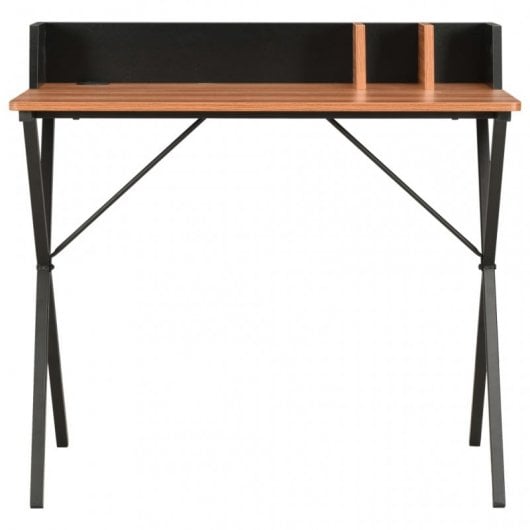 VidaXL Secretária 80x50x84cm Preto/Castanho