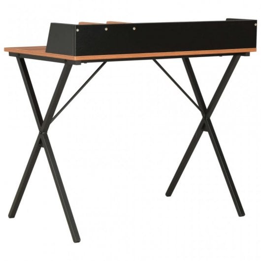 VidaXL Secretária 80x50x84cm Preto/Castanho
