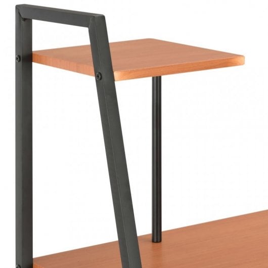 VidaXL Bureau avec étagère 102x50x117cm Noir/Marron