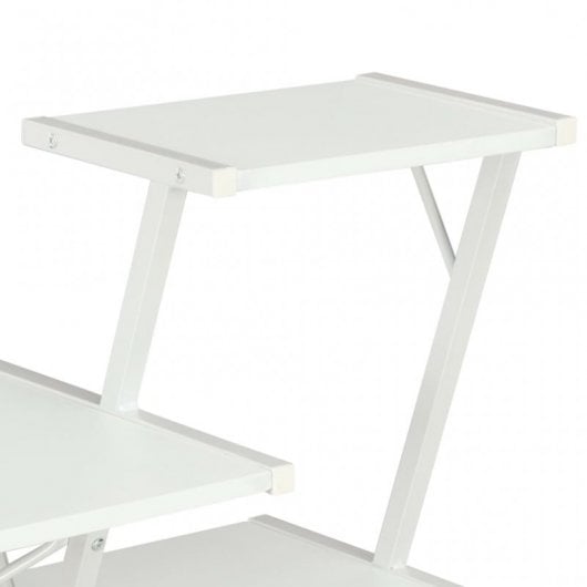 Scrivania con ripiano VidaXL 116x50x93 cm Bianca