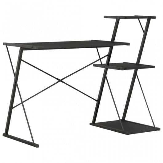 VidaXL Escritorio con Estantería 116x50x93cm Negro