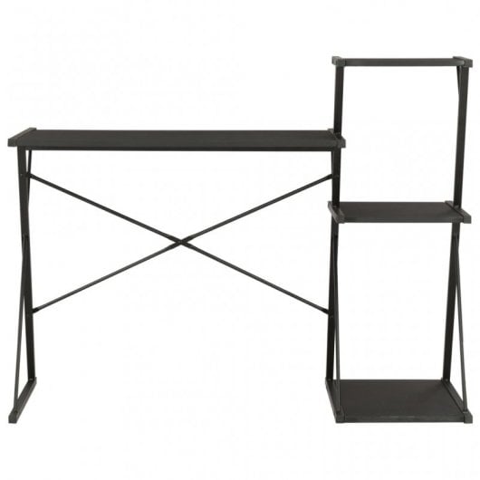 VidaXL Escritorio con Estantería 116x50x93cm Negro