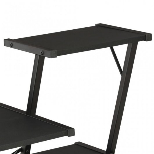 VidaXL Escritorio con Estantería 116x50x93cm Negro
