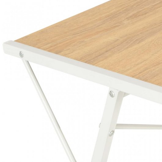 VidaXL Scrivania con Ripiano 116x50x93 cm Rovere/Bianco