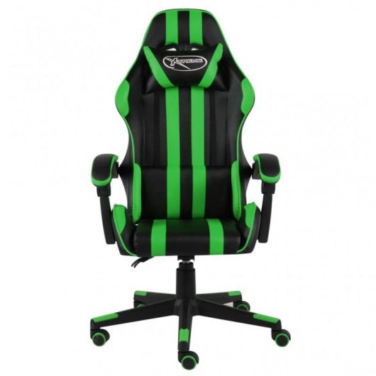 Sedia da gaming VidaXL in pelle sintetica nera/verde