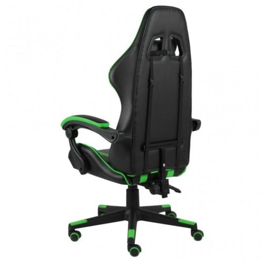 Sedia da gaming VidaXL in pelle sintetica nera/verde