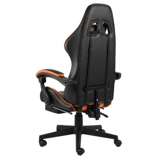 VidaXL Chaise de Gaming avec Repose-Pieds Cuir Synthétique Noir/Orange