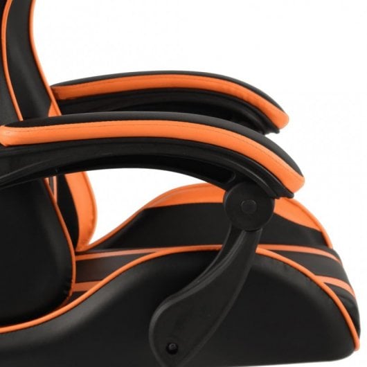 VidaXL Chaise de Gaming avec Repose-Pieds Cuir Synthétique Noir/Orange