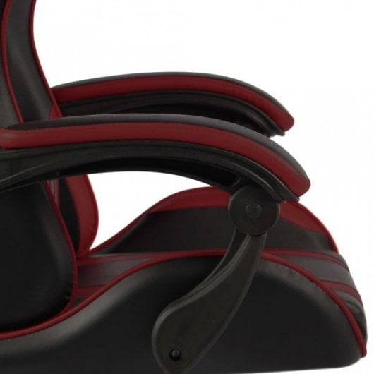 vidaXL Sedia da Gaming con Poggiapiedi in Pelle Sintetica Nero/Rosso Rosso