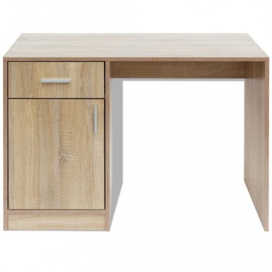 Bureau VidaXL avec tiroir et armoire chêne 100x40x73cm