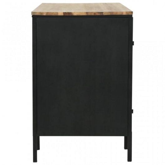 VidaXL Escritorio con Doble Pedestal Madera Abeto y Acero 120x50x76cm