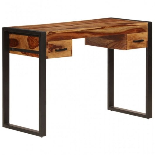 VidaXL Escritorio con 2 Cajones Madera Maciza de Sheesham