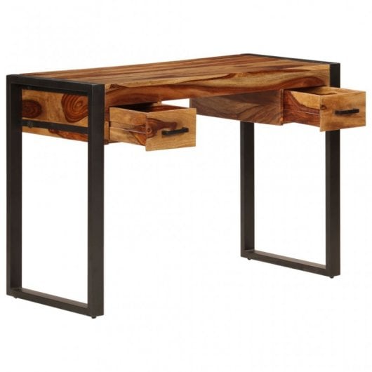 VidaXL Escritorio con 2 Cajones Madera Maciza de Sheesham