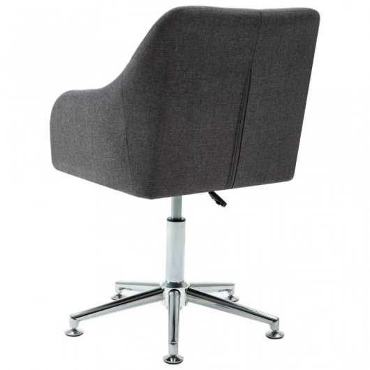 VidaXL Silla de Oficina Giratoria Tela Gris Oscuro