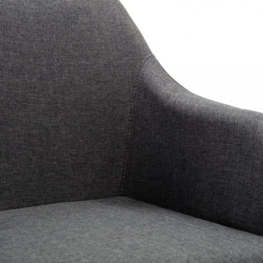 VidaXL Silla de Oficina Giratoria Tela Gris Oscuro