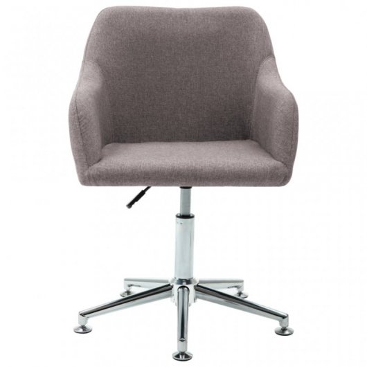 VidaXL Silla de Oficina Giratoria Tela Gris Topo