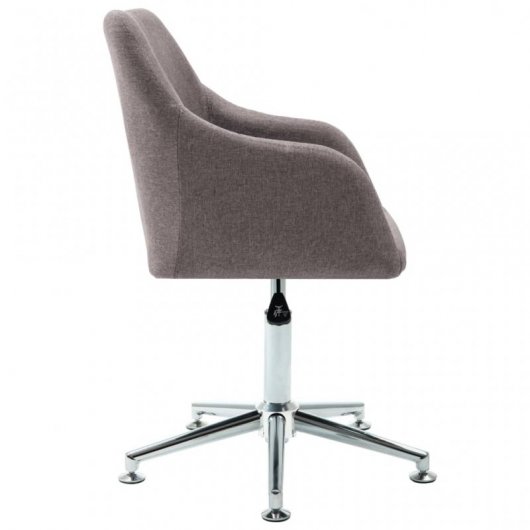 VidaXL Silla de Oficina Giratoria Tela Gris Topo