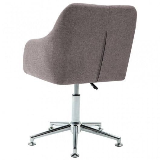 VidaXL Silla de Oficina Giratoria Tela Gris Topo