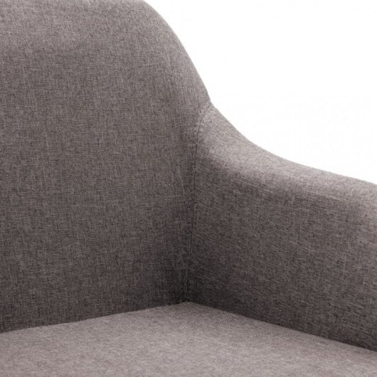 VidaXL Silla de Oficina Giratoria Tela Gris Topo