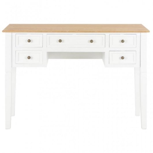 VidaXL Escritorio 109.5x45x77.5cm de Madera Blanca