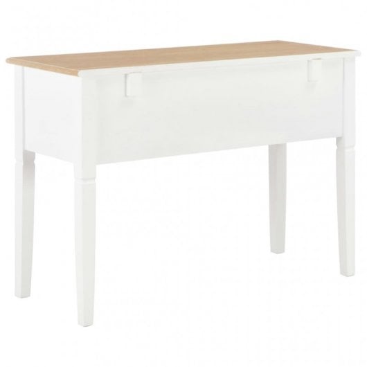 VidaXL Escritorio 109.5x45x77.5cm de Madera Blanca