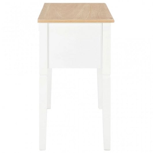 VidaXL Escritorio 109.5x45x77.5cm de Madera Blanca