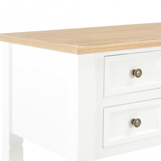 VidaXL Escritorio 109.5x45x77.5cm de Madera Blanca