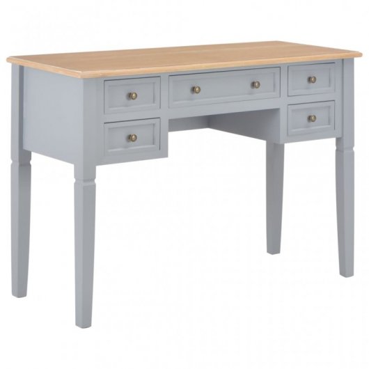 VidaXL Bureau en bois 109,5x45x7,5 cm Gris