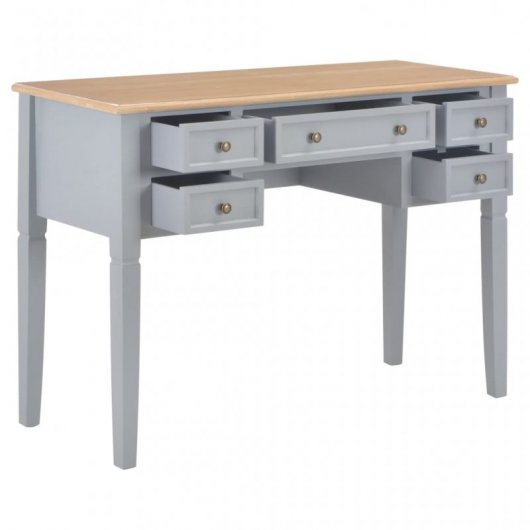 VidaXL Bureau en bois 109,5x45x7,5 cm Gris